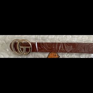 Brown bling belt